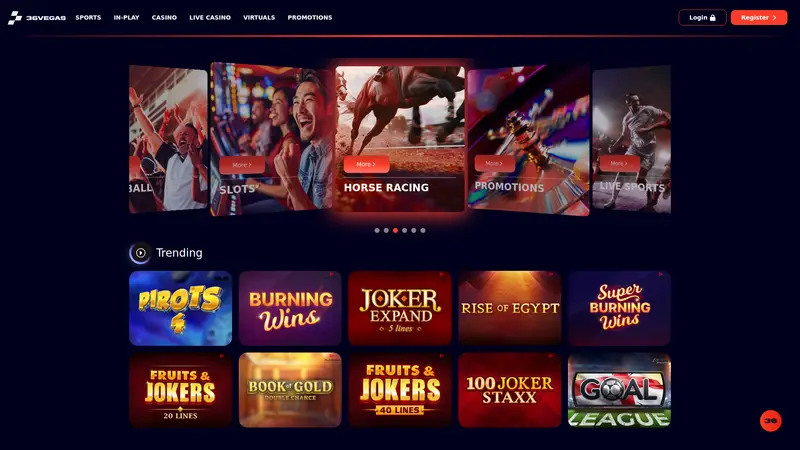 36 Vegas - homepage (desktop)