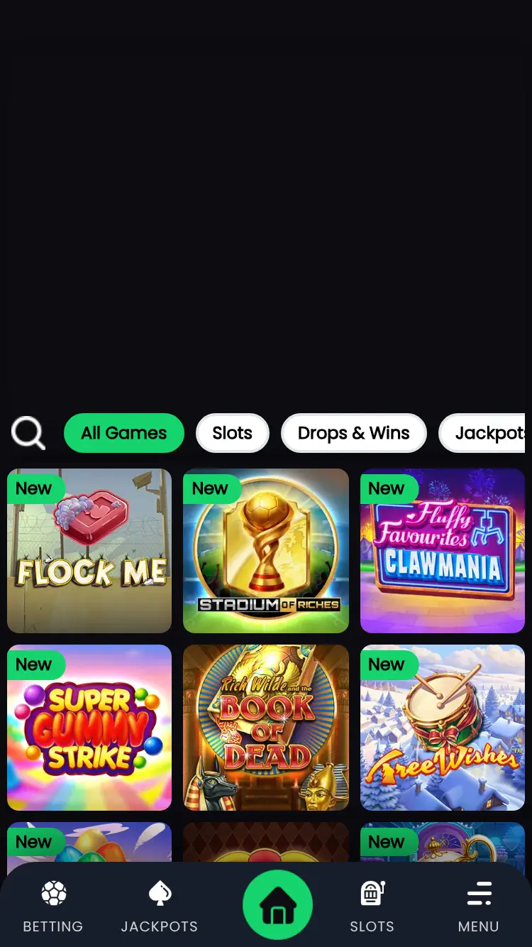 Alfobet - homepage (mobile)