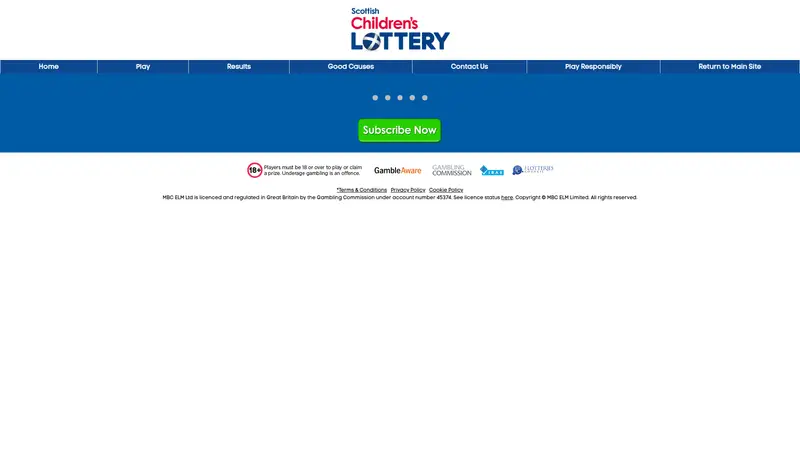 Always In Lottery - homepage (desktop)