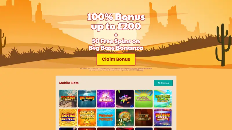 Amigo Slots - homepage (desktop)