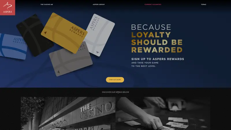 Aspers - homepage (desktop)