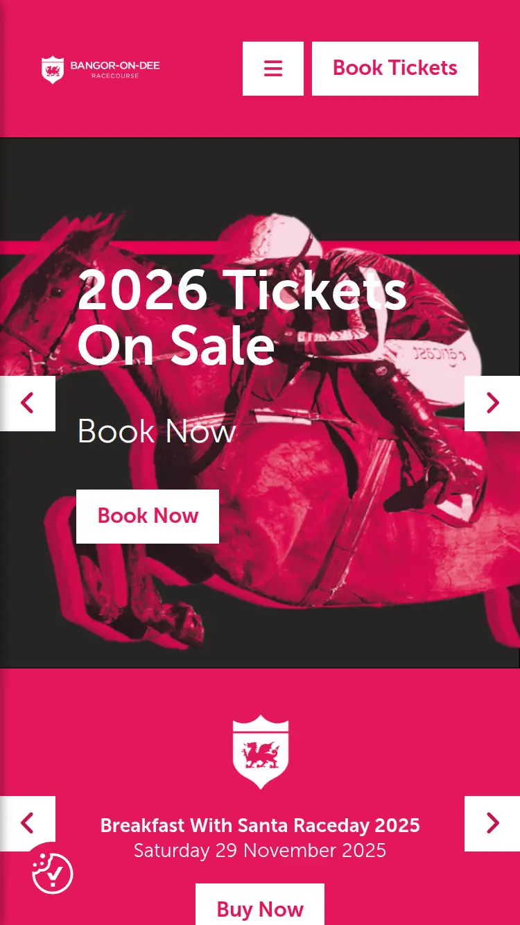 Bangor On Dee Races - homepage (mobile)