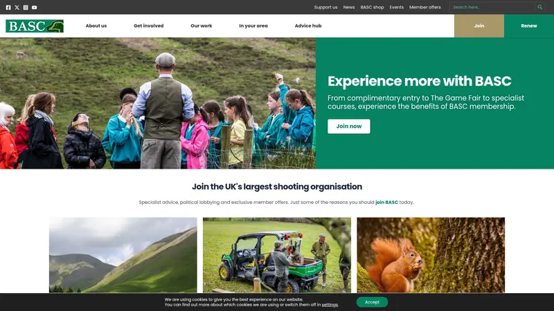 BASC - homepage (desktop)