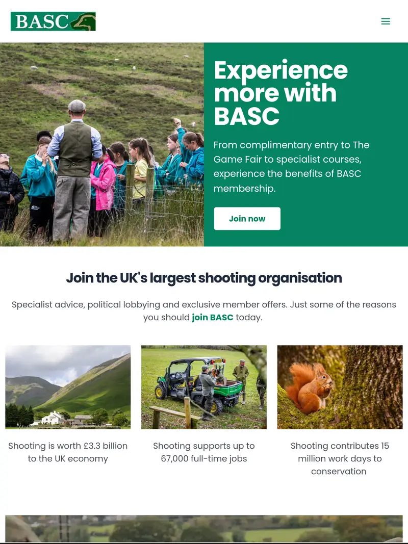 BASC - homepage (tablet)