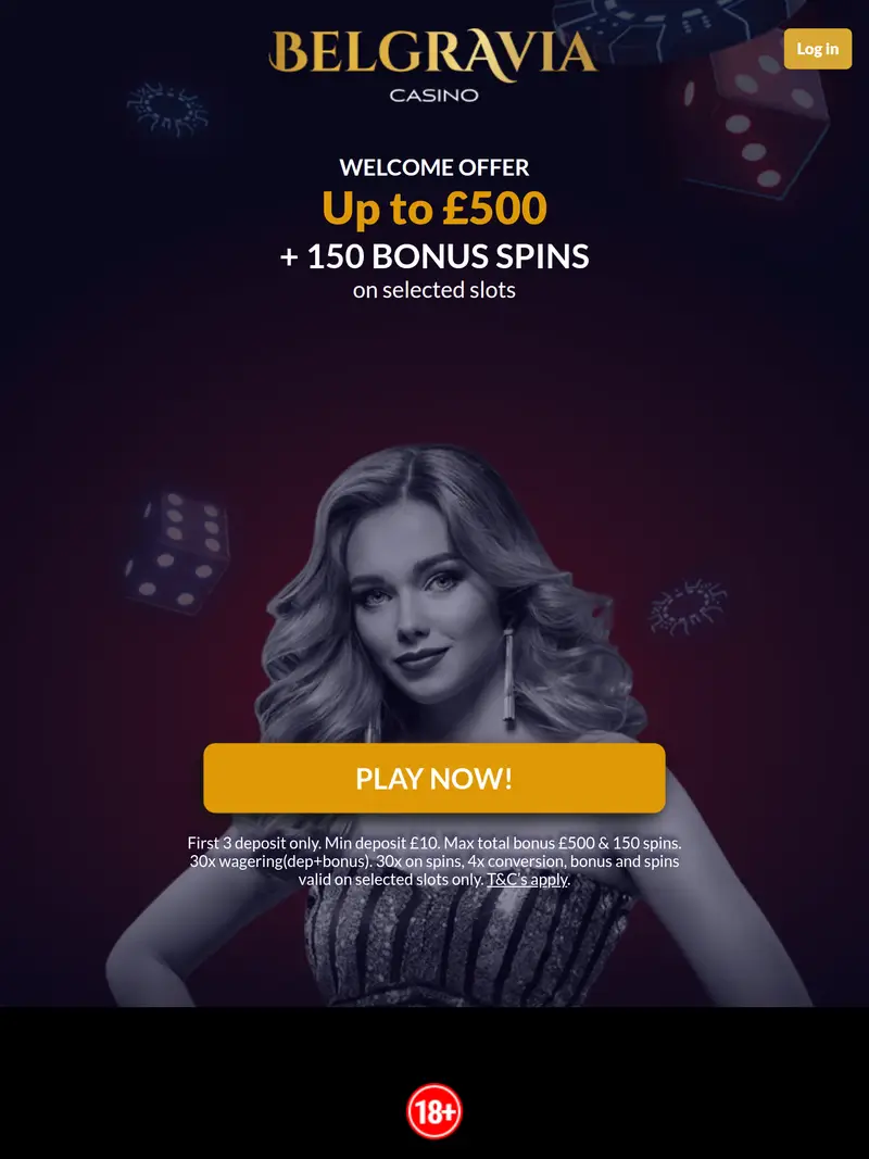 Belgravia Casino - homepage (tablet)