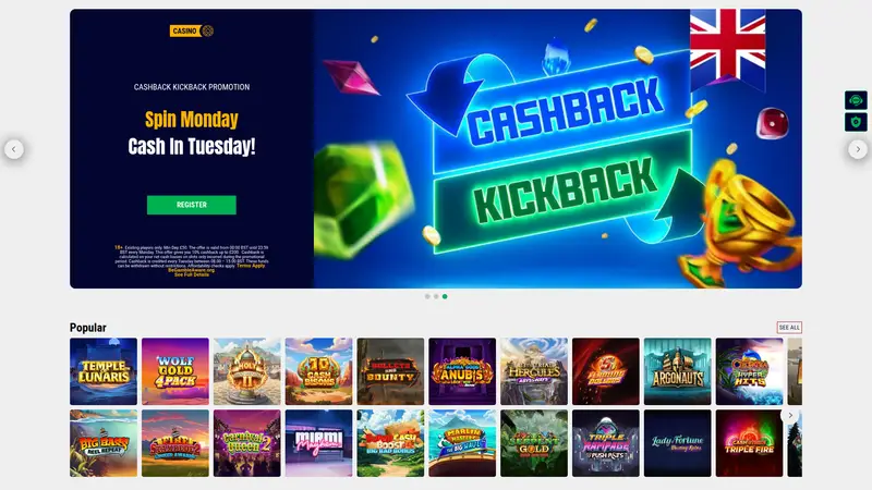 Bet Target - homepage (desktop)