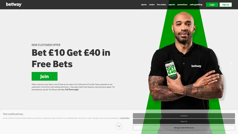 Betway - homepage (desktop)