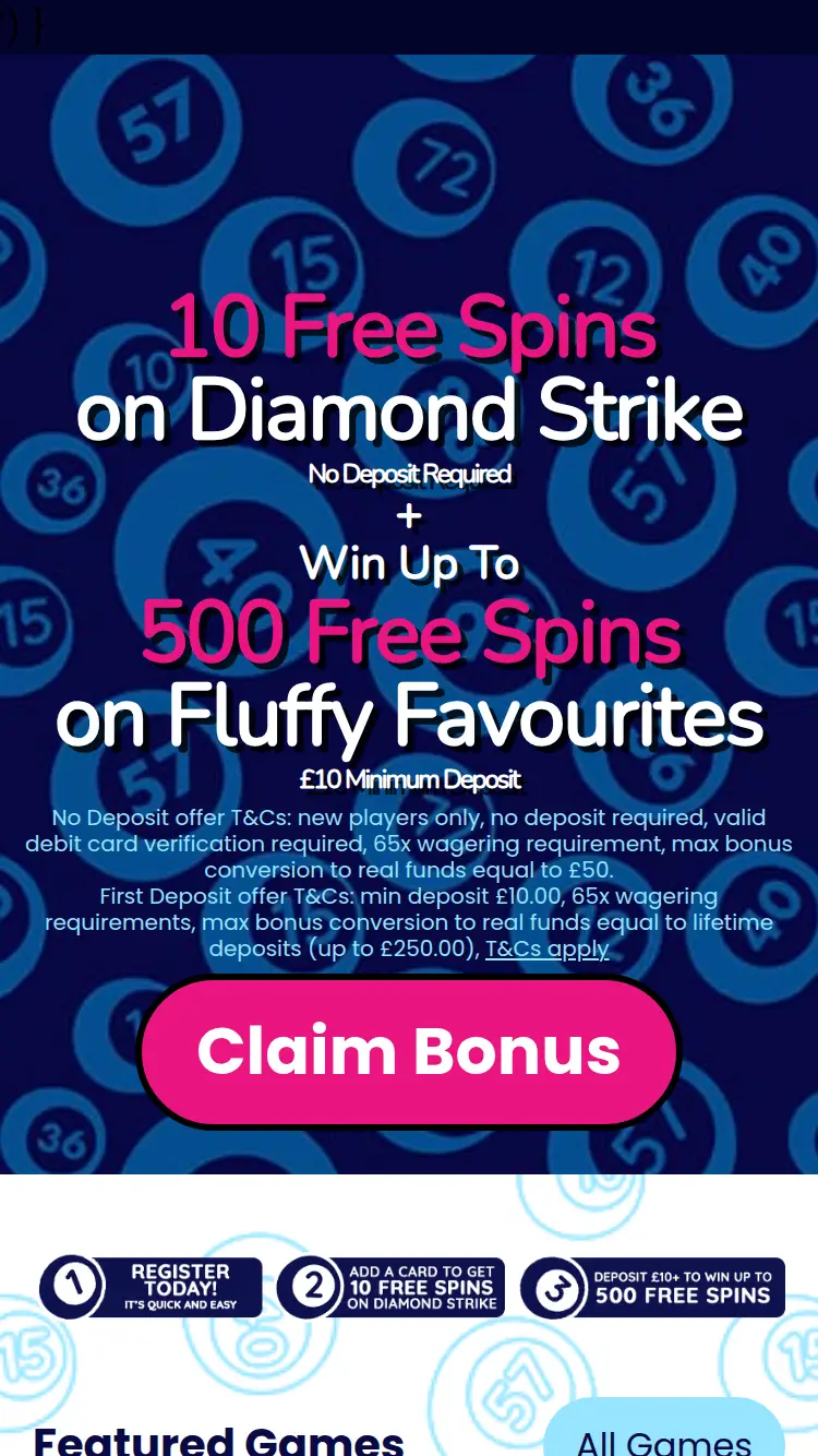 Bingo.Games - homepage (mobile)