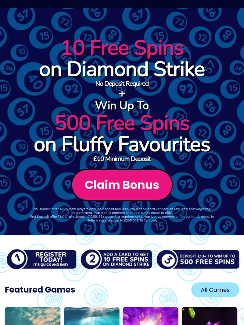 Bingo.Games - homepage (tablet)