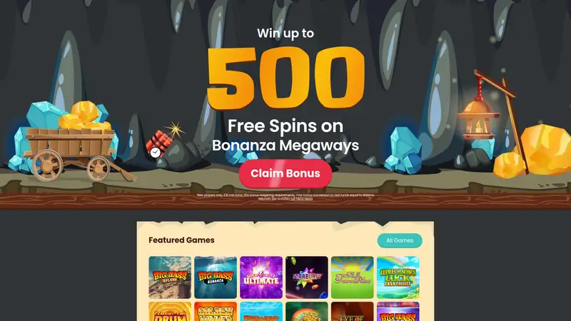 Bonanza Slots - homepage (desktop)