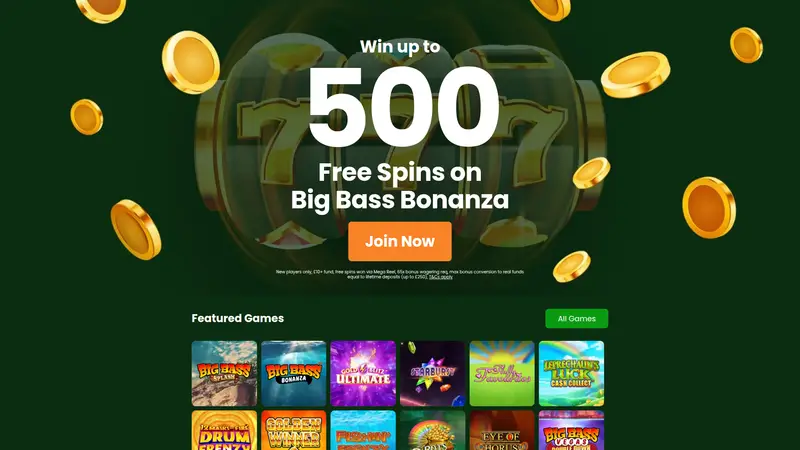 Cash Casino - homepage (desktop)