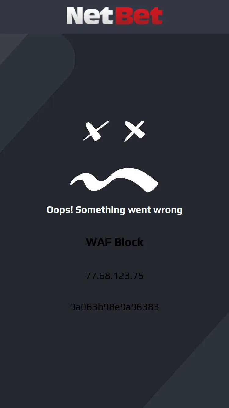 Casino NetBet - homepage (mobile)