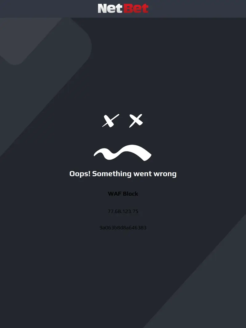 Casino NetBet - homepage (tablet)