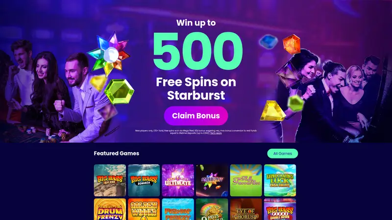 Casino Game - homepage (desktop)