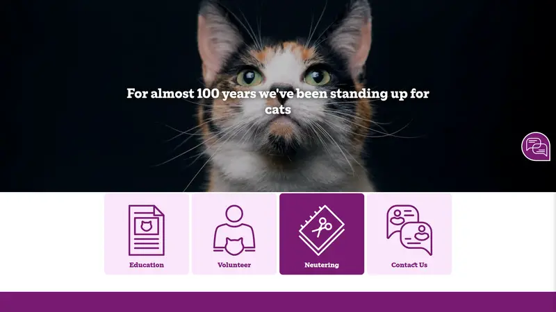 Cats Protection - homepage (desktop)
