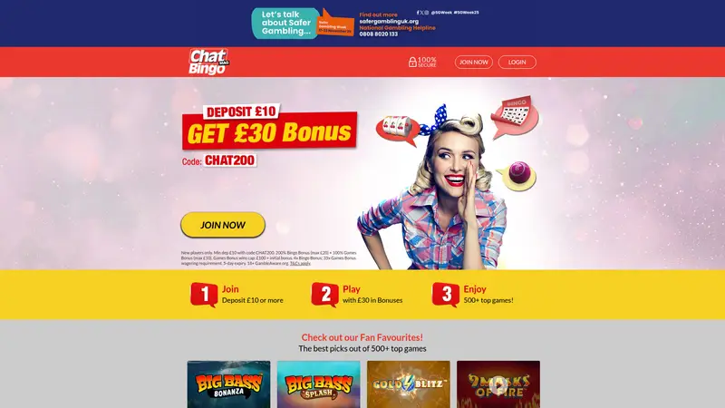 Chatmag Bingo - homepage (desktop)