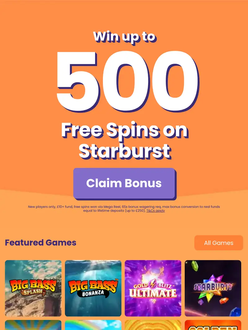 Cheeky Casino - homepage (tablet)