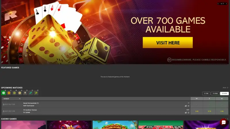 Dafabet - homepage (desktop)