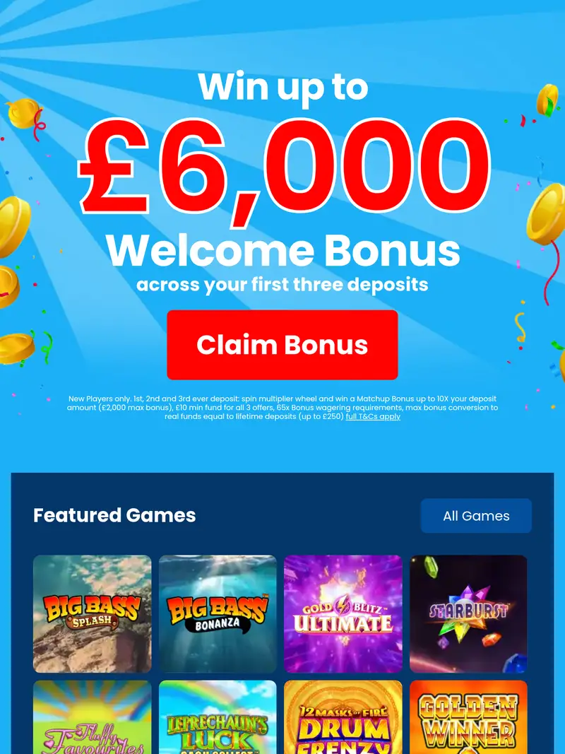 Daily Record Bingo - homepage (tablet)