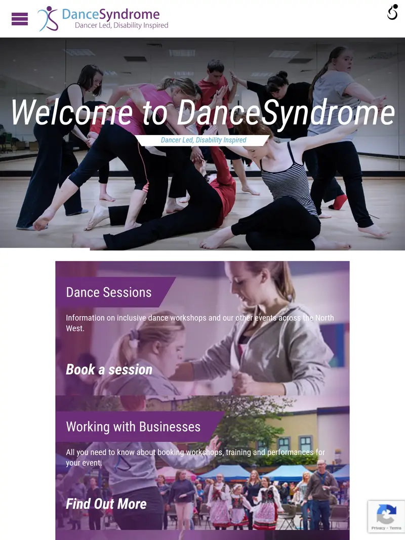 Dance Syndrome - homepage (tablet)