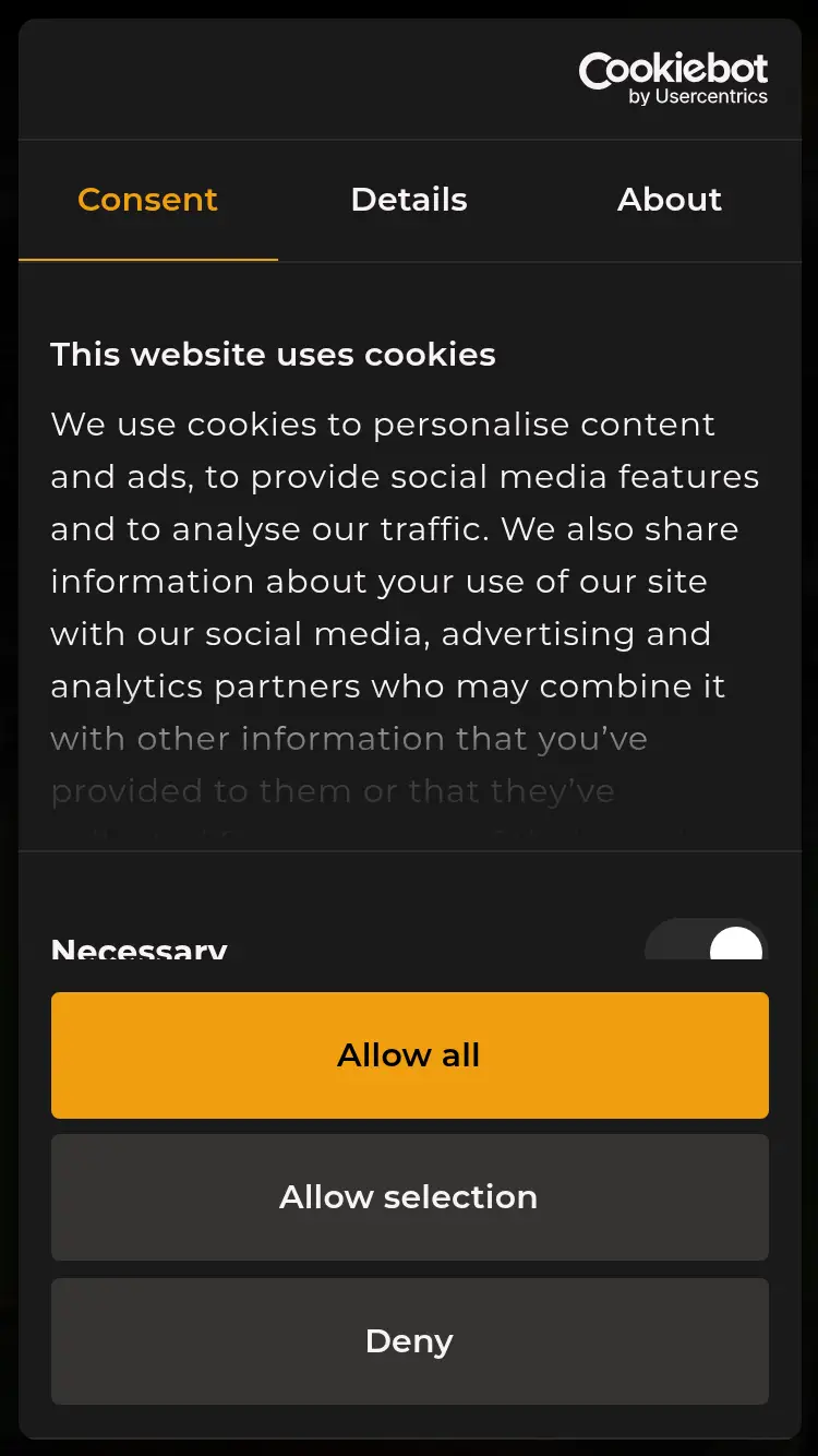 De Bet - homepage (mobile)