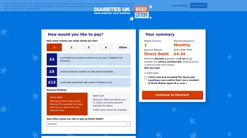 Diabetesuk.charitypayments - homepage (desktop)