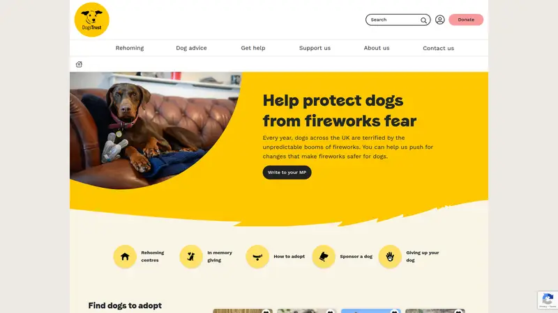 Dogs Trust - homepage (desktop)