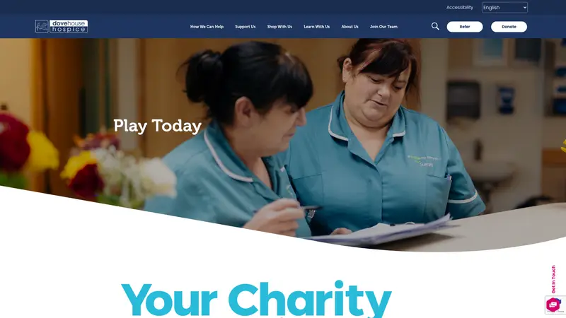 Dove House - homepage (desktop)