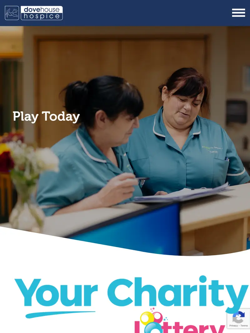 Dove House - homepage (tablet)