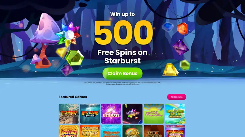 Elf Slots - homepage (desktop)