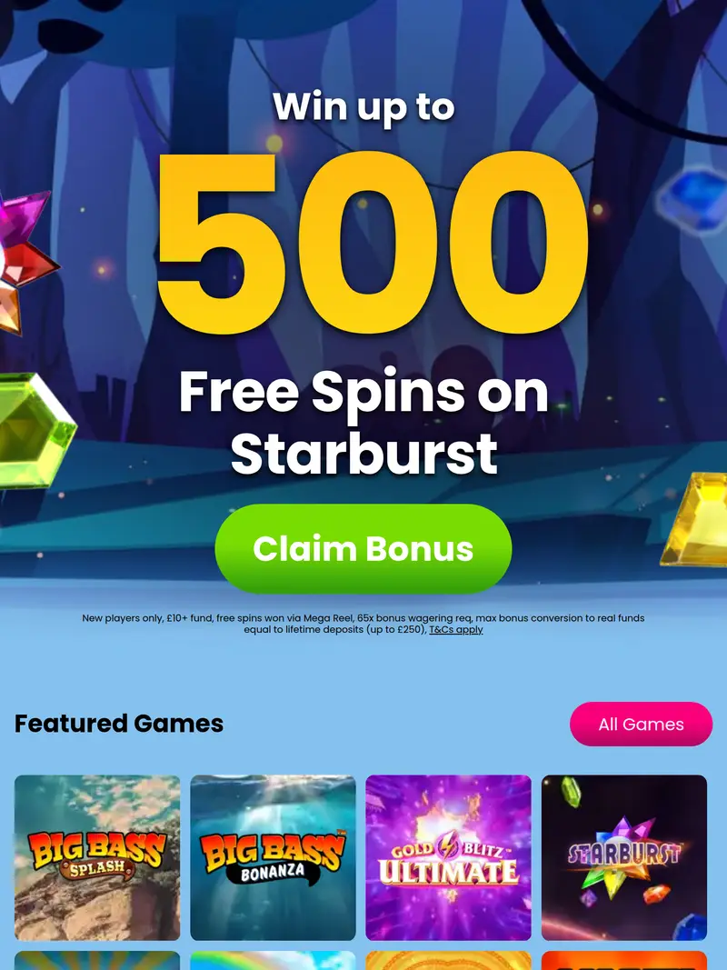 Elf Slots - homepage (tablet)