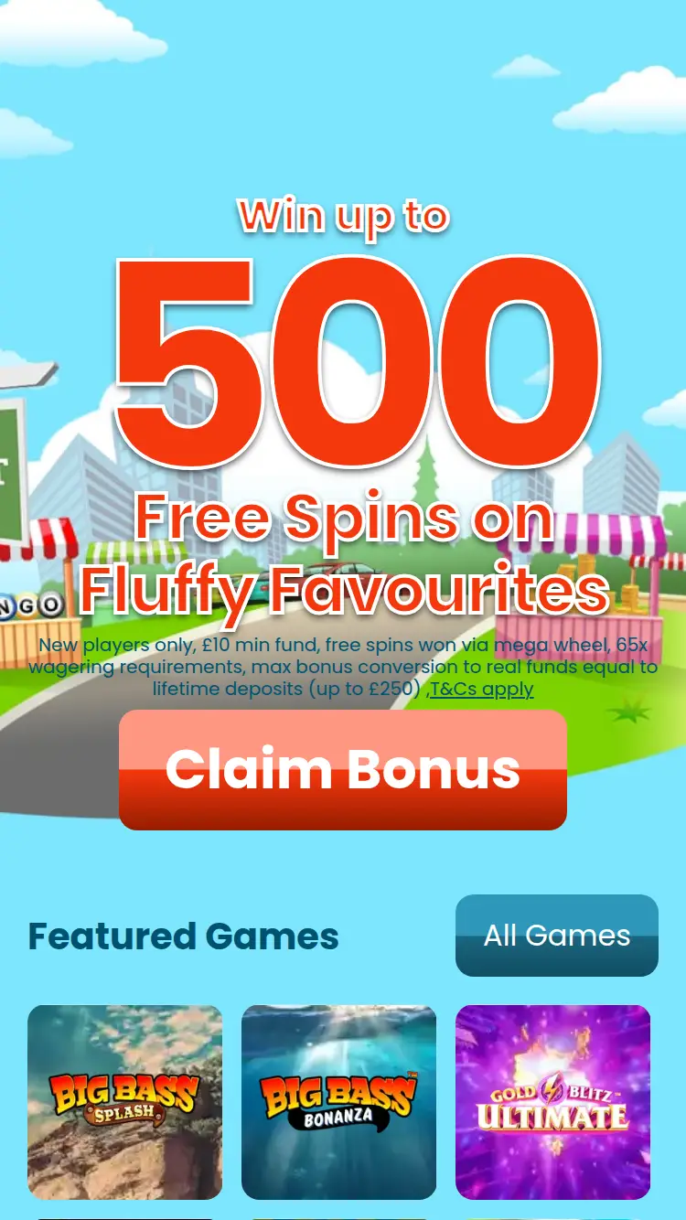 Flogit Bingo - homepage (mobile)