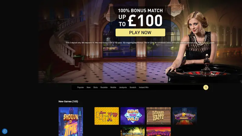 Fortune Mobile Casino - homepage (desktop)