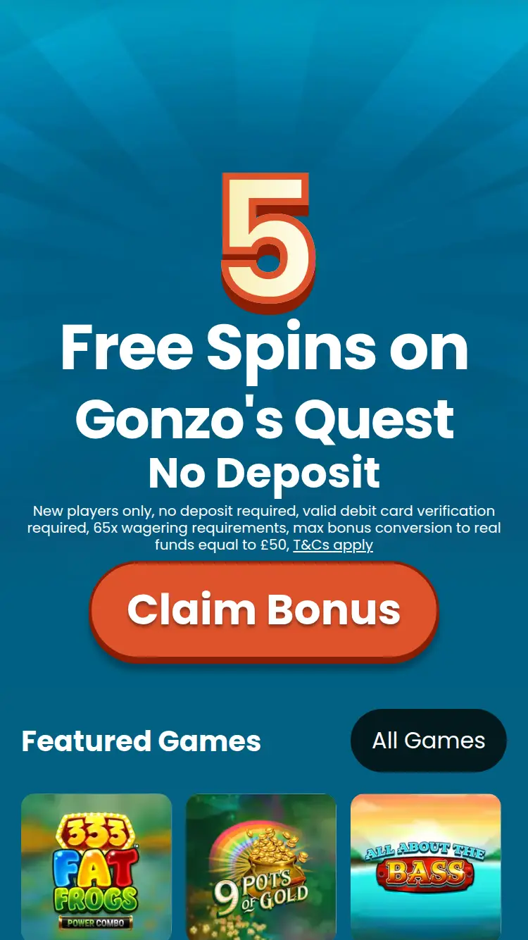 Free Bet - homepage (mobile)
