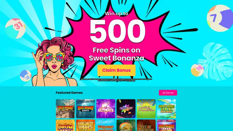 Free Spins Bingo - homepage (desktop)