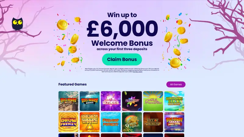 Free Spirit Bingo - homepage (desktop)