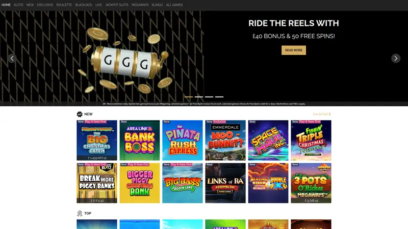 Gala Casino - homepage (desktop)