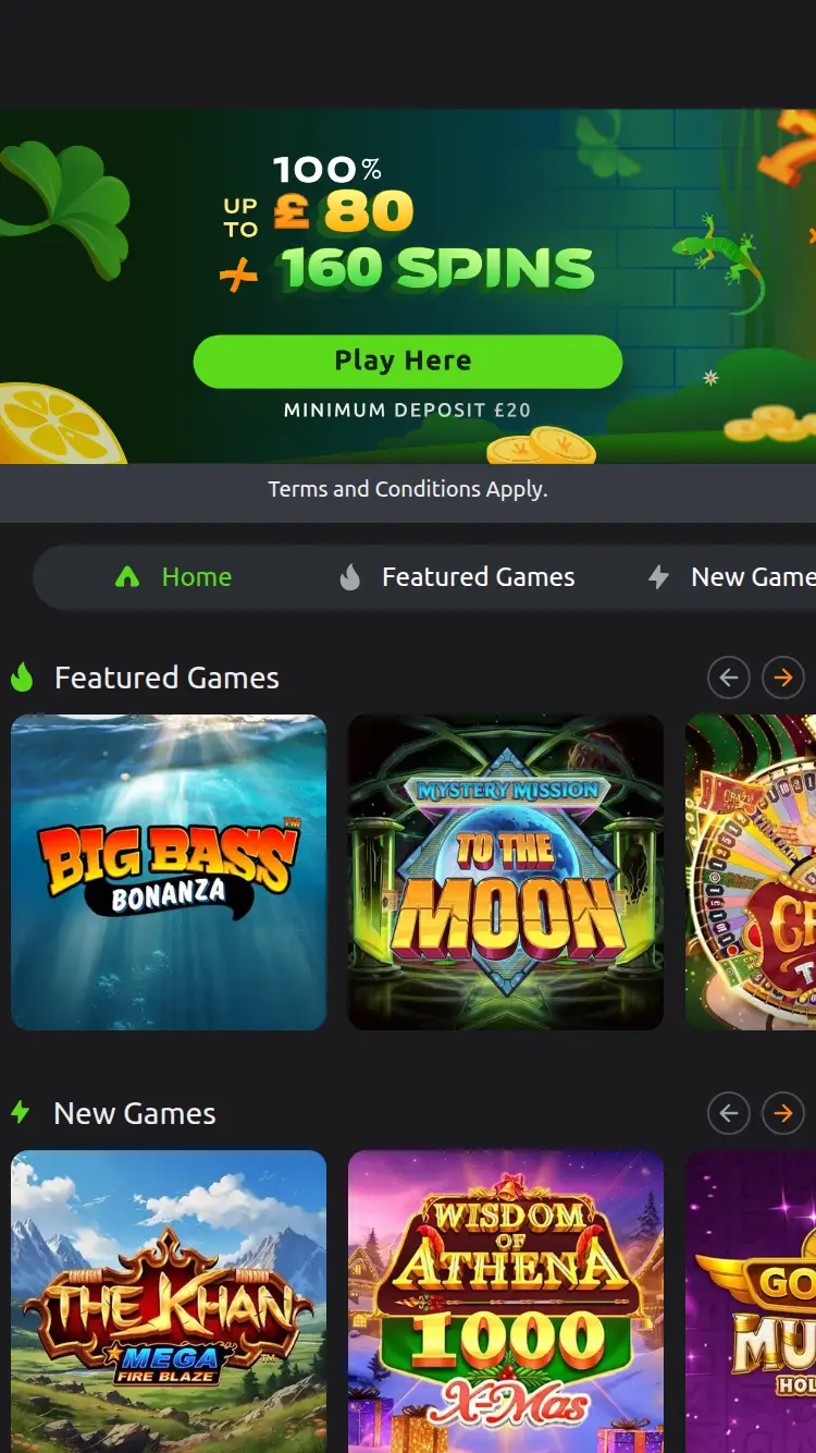 Gecko Play - homepage (mobile)