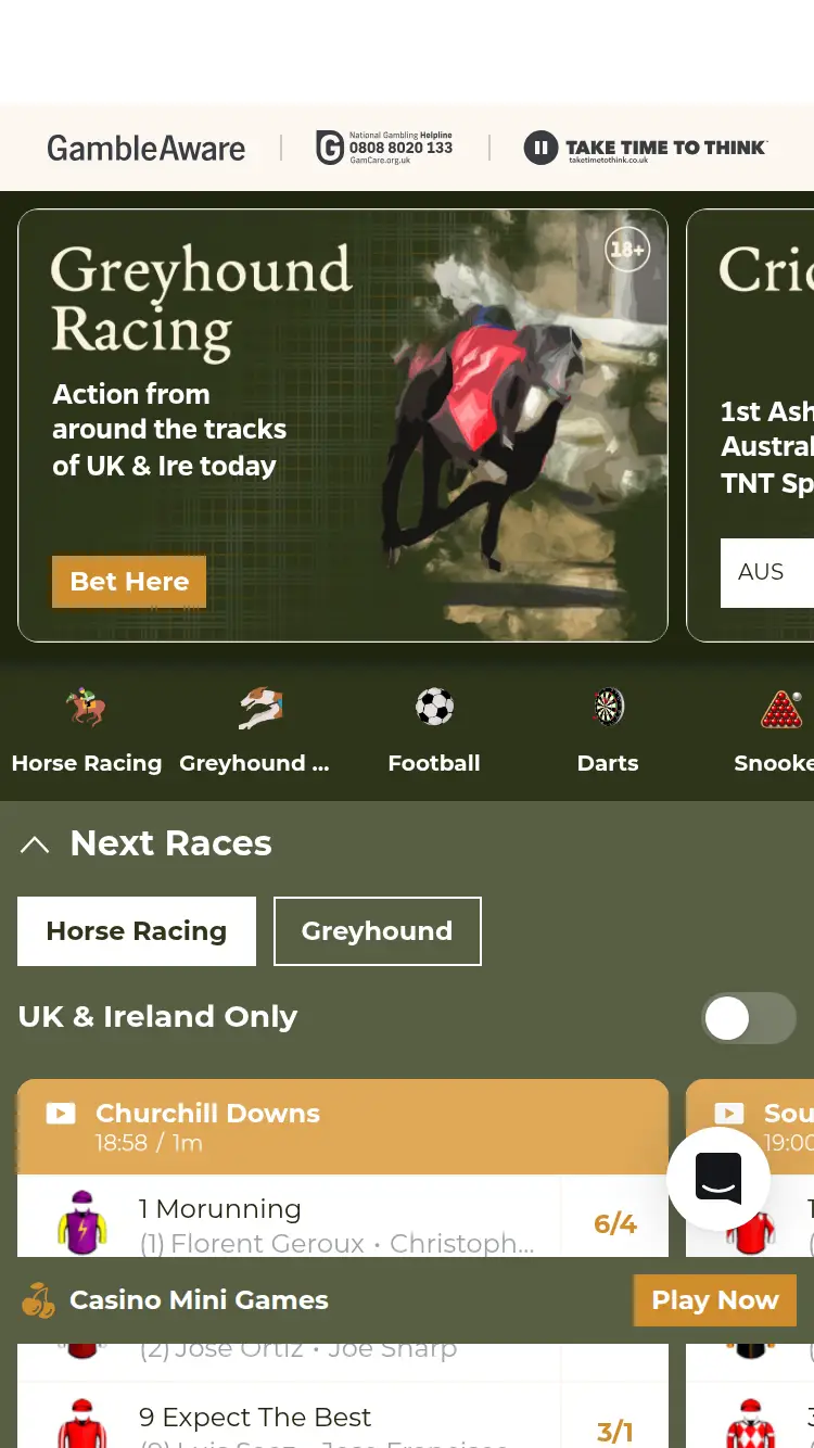 Gentleman Jim - homepage (mobile)