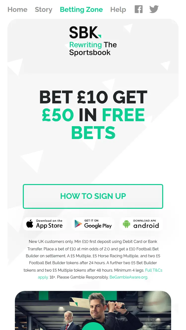 Get SBK - homepage (mobile)