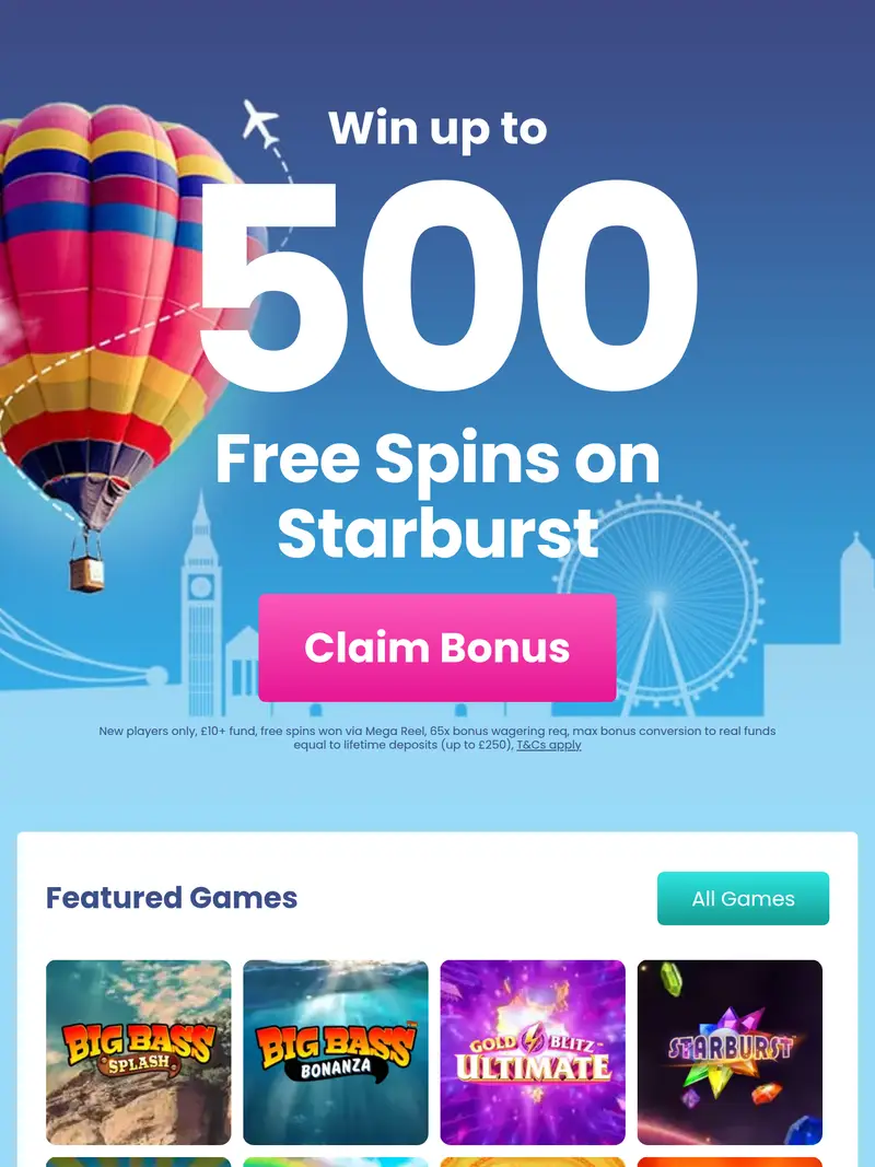 Goodday Slots - homepage (tablet)