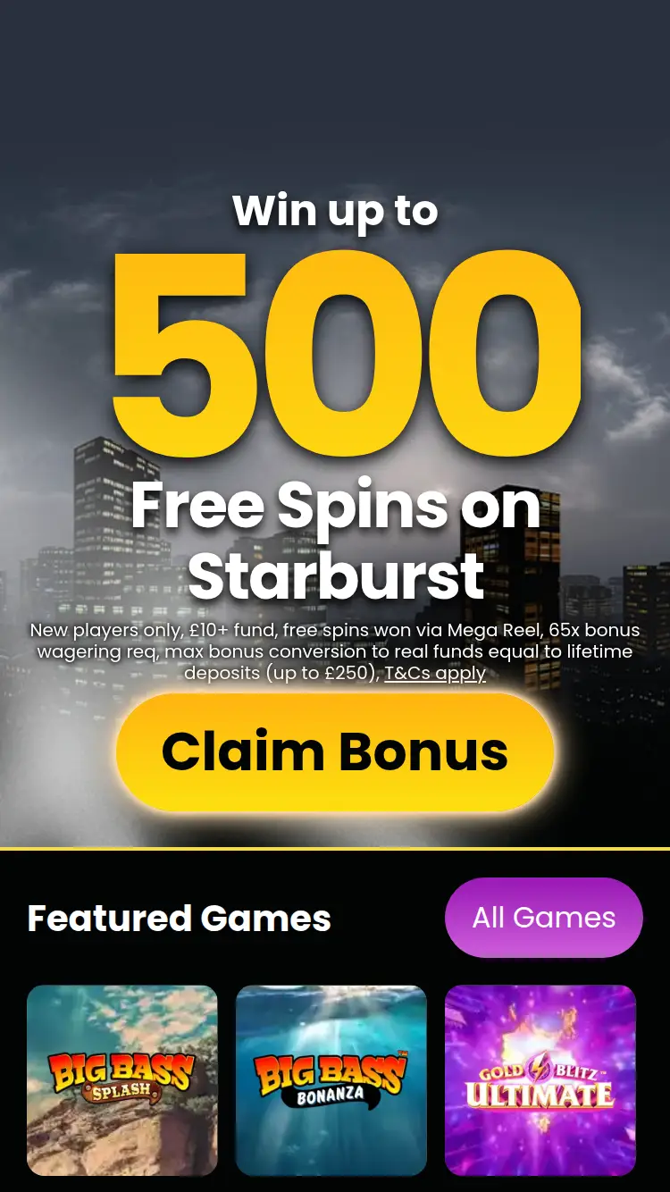 Gotham Slots - homepage (mobile)