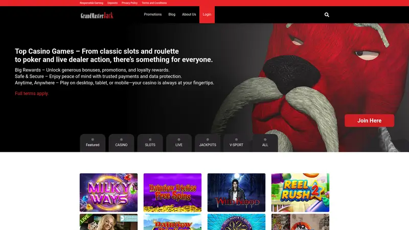 Grandmaster Jack - homepage (desktop)