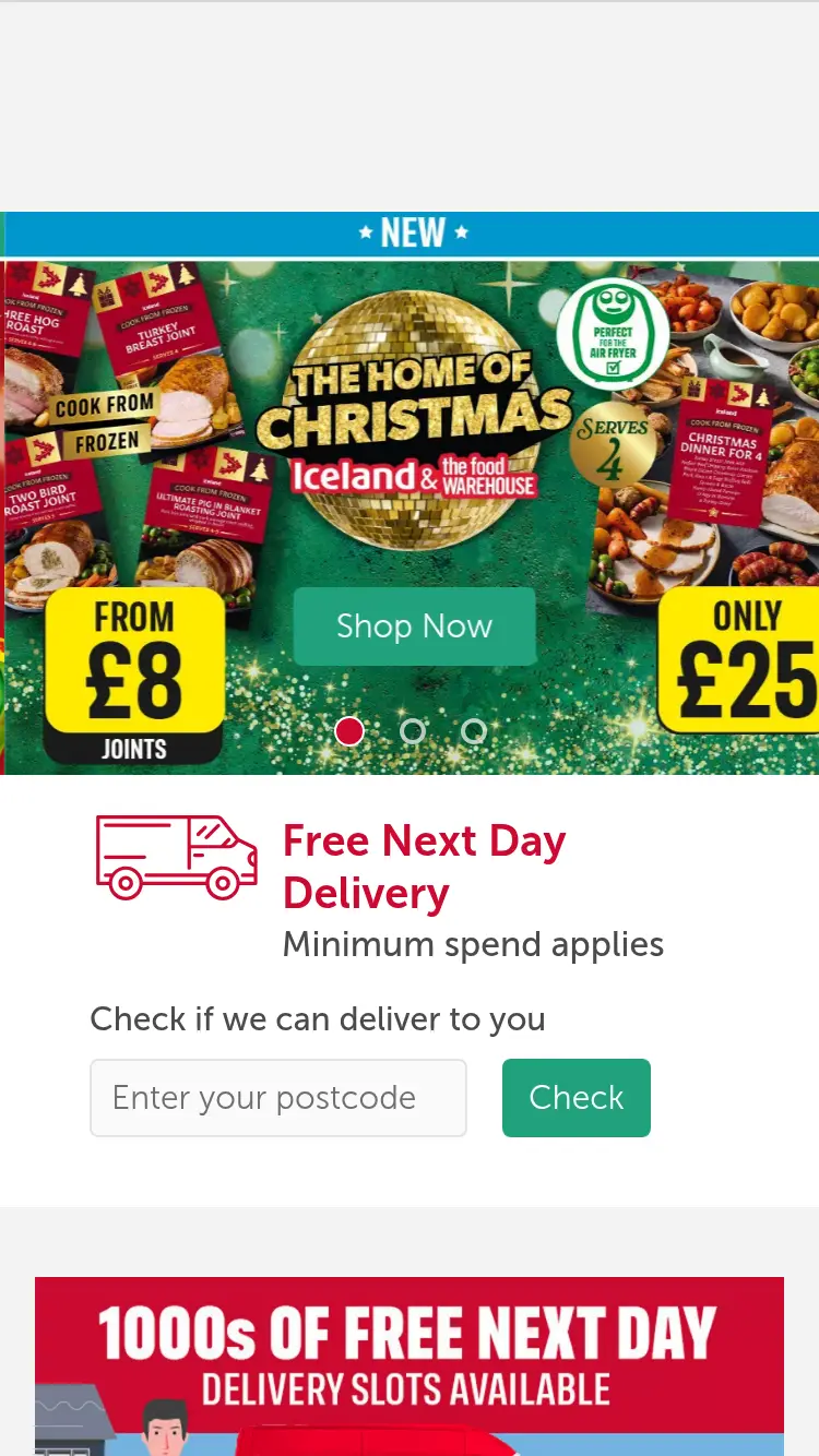 Iceland - homepage (mobile)