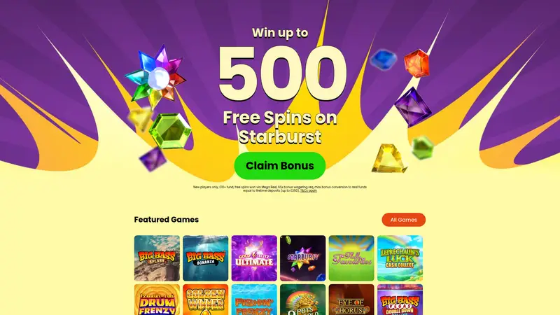 Incredible Spins - homepage (desktop)