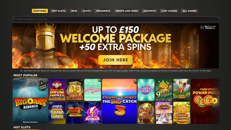 King Casino - homepage (desktop)