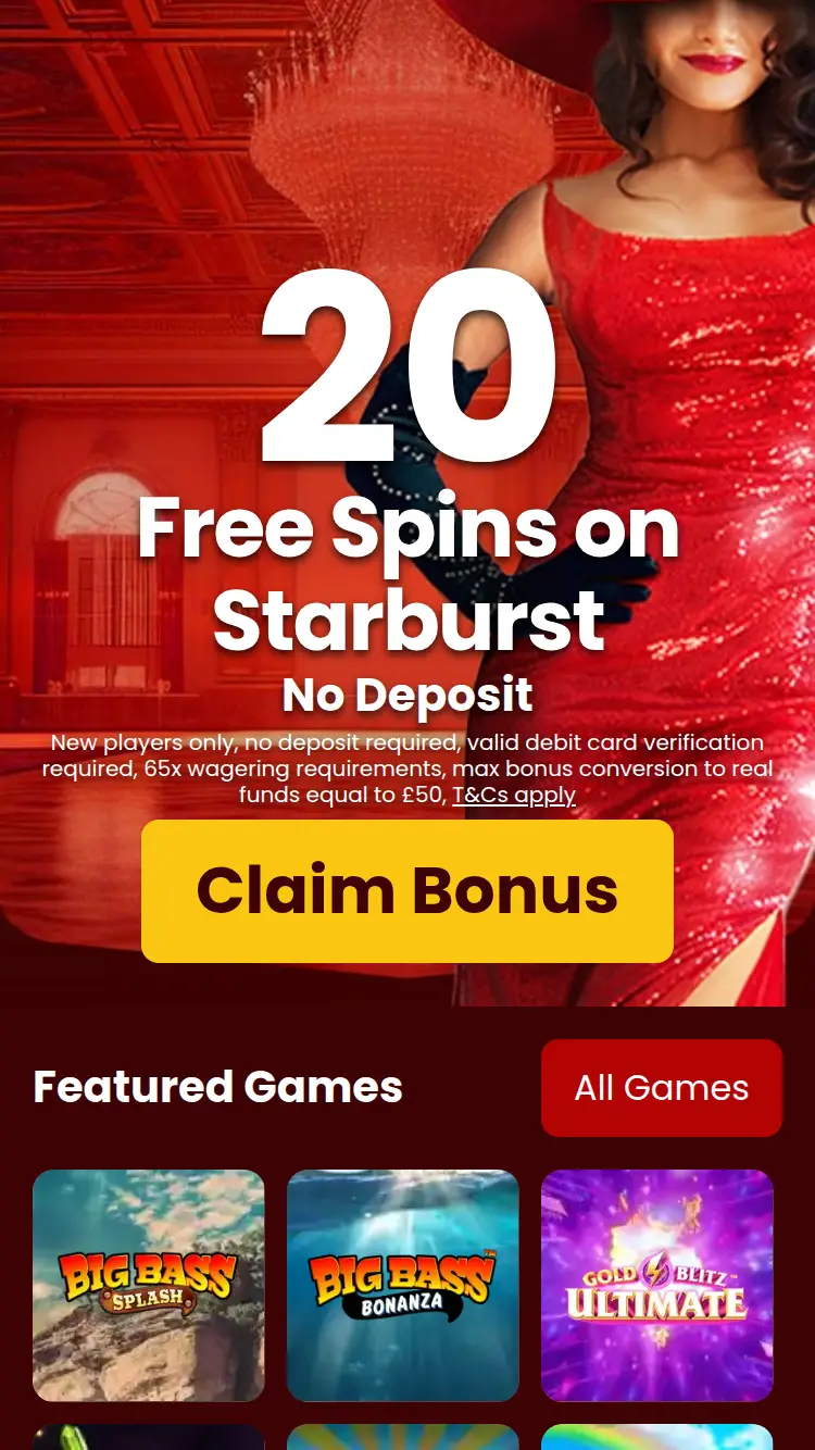 Lady Riches - homepage (mobile)