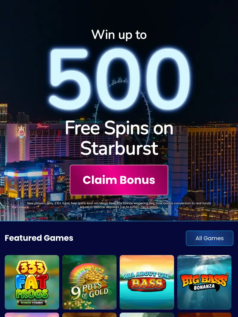 Late Casino - homepage (tablet)