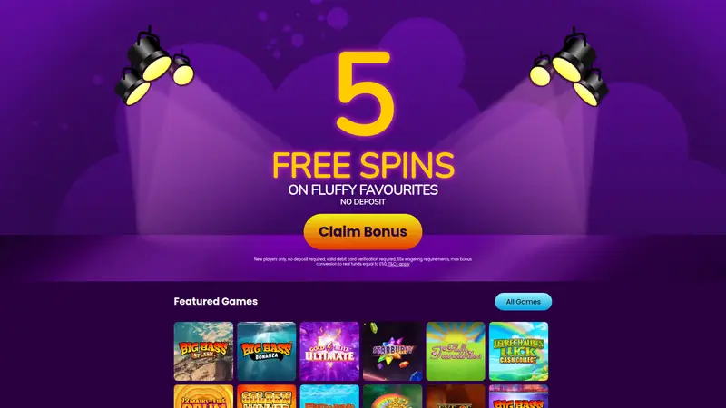 Lights Camera Bingo - homepage (desktop)