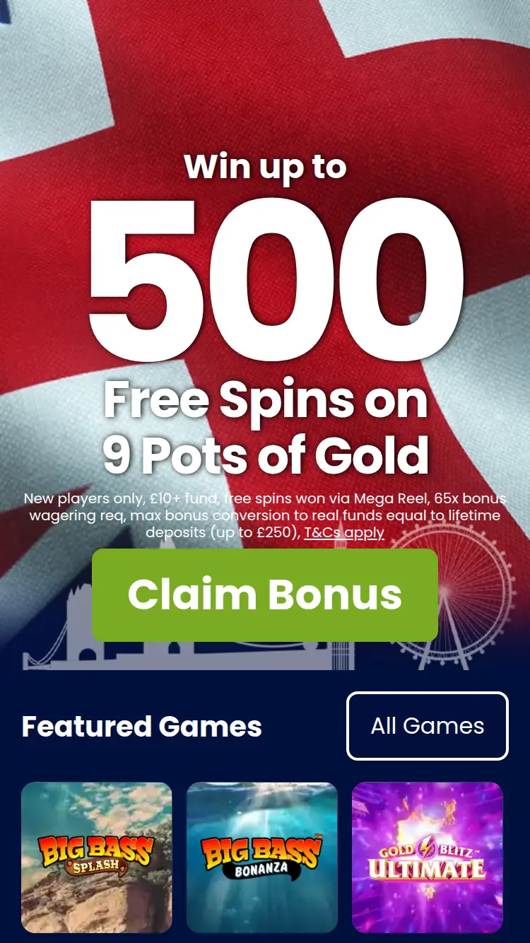 London Jackpots - homepage (mobile)